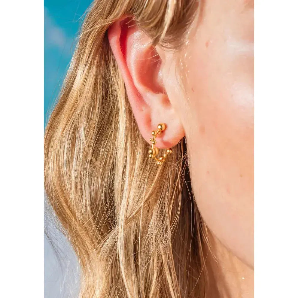 House of Vincent, Orb Chrinicles Hoop øreringe, Lysegul Forgyldt-House of Vincent-Minlillebutik.dk