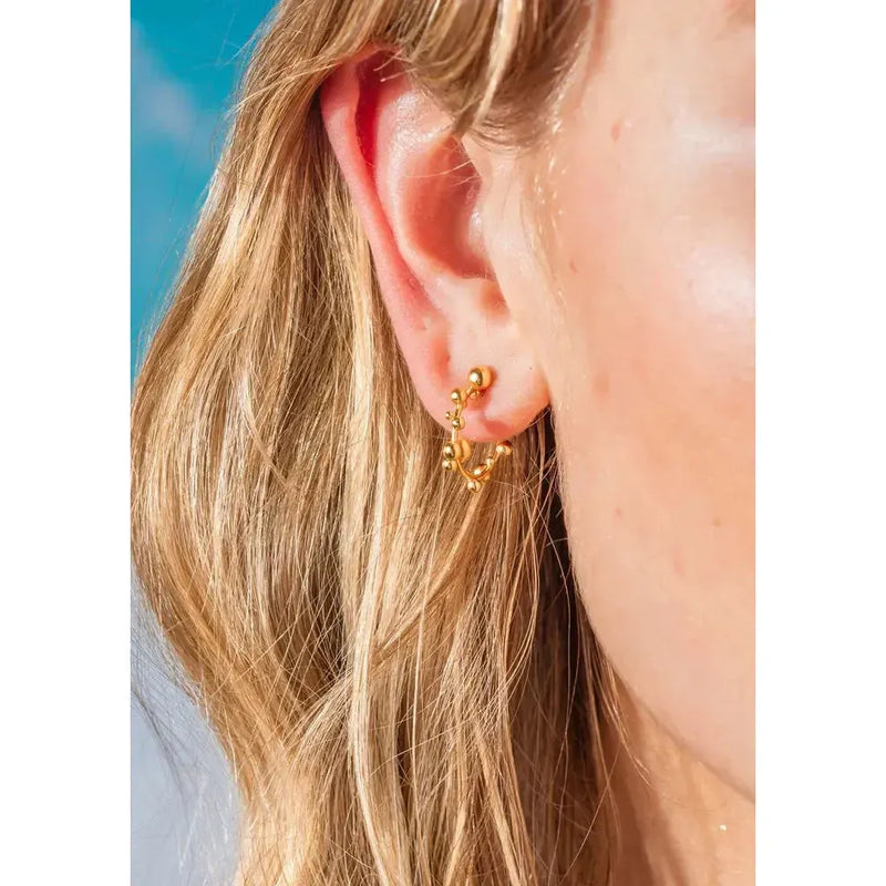 House of Vincent, Orb Chrinicles Hoop øreringe, Lysegul Forgyldt-House of Vincent-Minlillebutik.dk