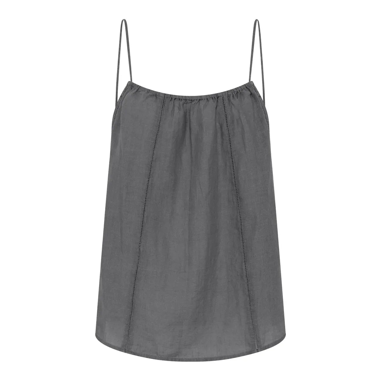 Frau, Vancouver Pure Linen Deco Top, Beluga, One Size