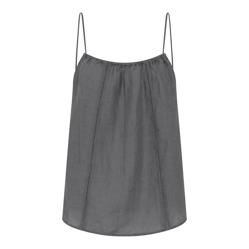 Frau, Vancouver Pure Linen Deco Top, Beluga, One Size-Frau-Minlillebutik.dk