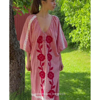 Sissel Edelbo, Abelone Dress, Red Flower-Sissel Edelbo-Minlillebutik.dk