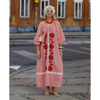 Sissel Edelbo, Abelone Dress, Red Flower-Sissel Edelbo-Minlillebutik.dk