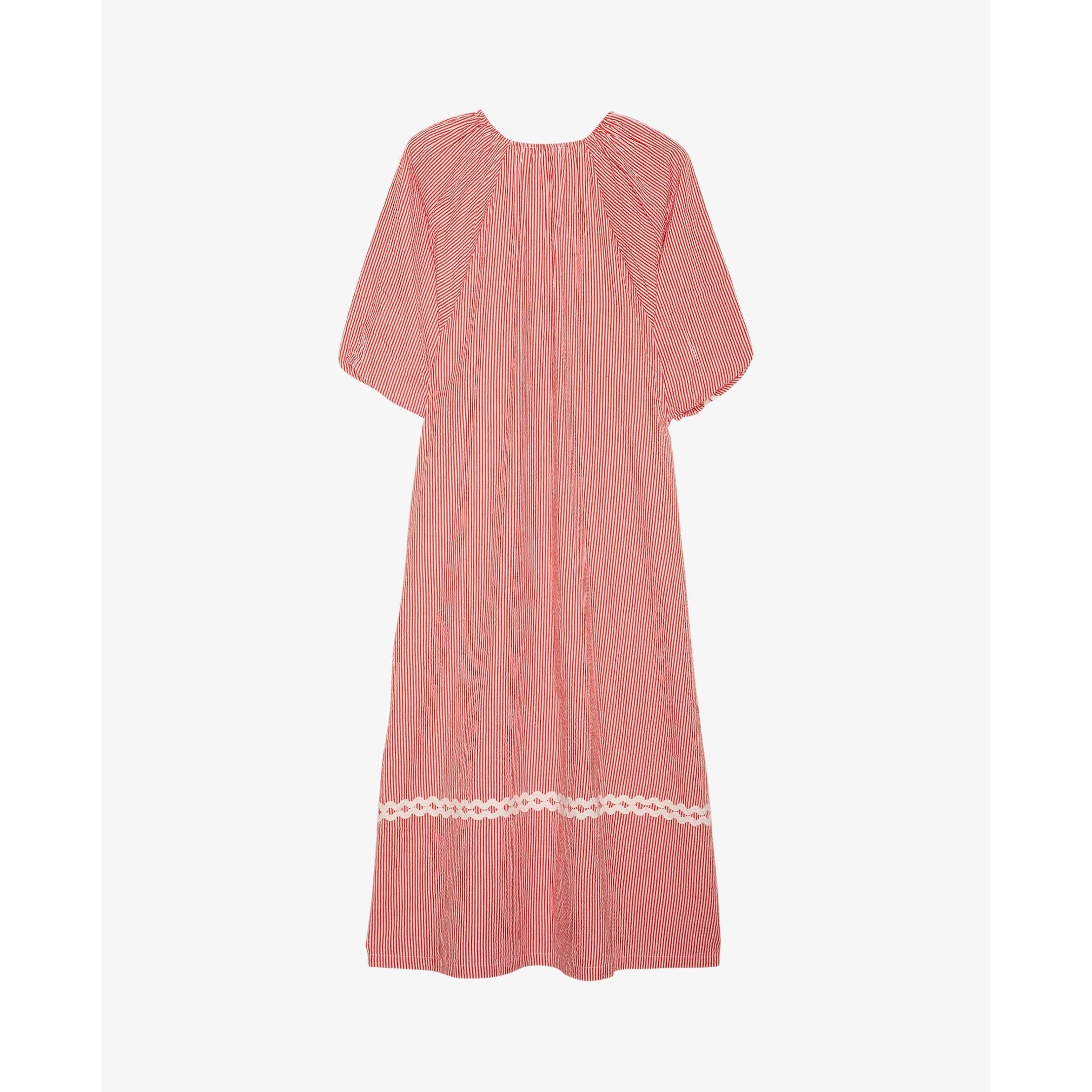 Sissel Edelbo, Abelone Dress, Red Flower-Sissel Edelbo-Minlillebutik.dk