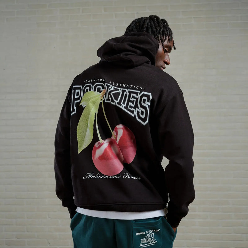 Pockies, UM Cherries Hoodie, Black Black-Pockies-Minlillebutik.dk
