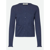 Rosemunde, Dahlia LS O-Neck cardigan, Insignia Blue-Rosemunde-Minlillebutik.dk