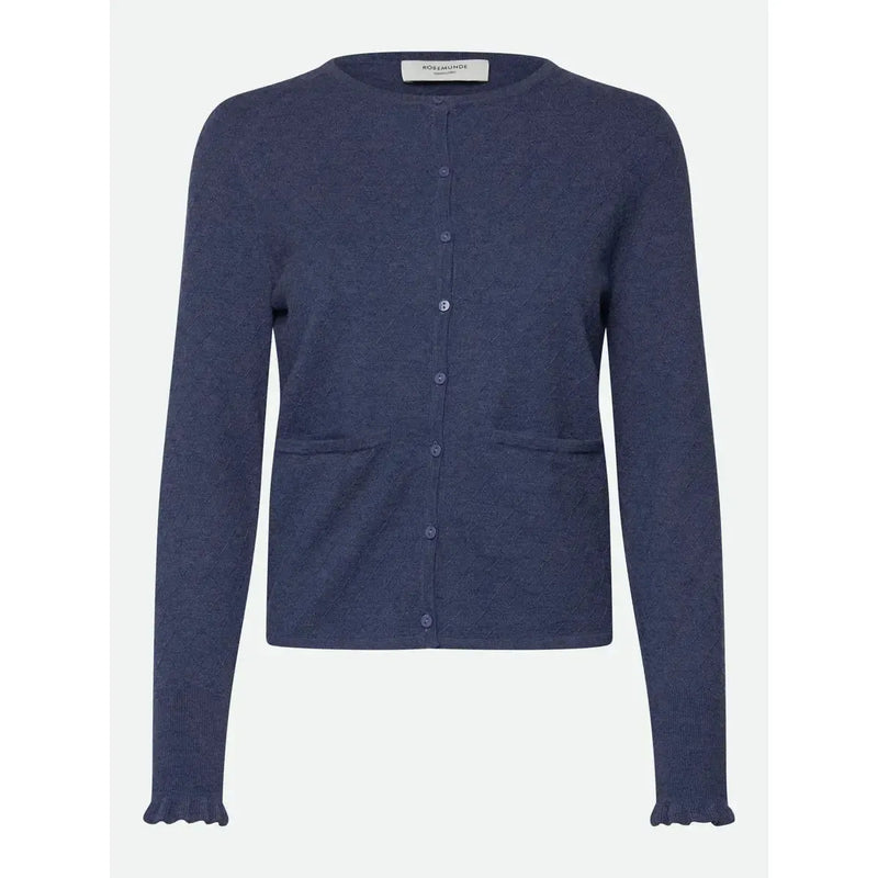Rosemunde, Dahlia LS O-Neck cardigan, Insignia Blue-Rosemunde-Minlillebutik.dk