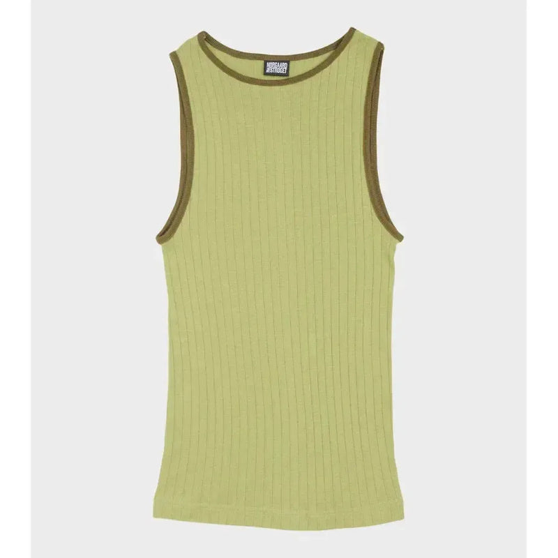 Nørgaard Paa Strøget, Tank Top Kontrast, Moss/Olive, One Size-Nørgaard paa Strøget-Minlillebutik.dk