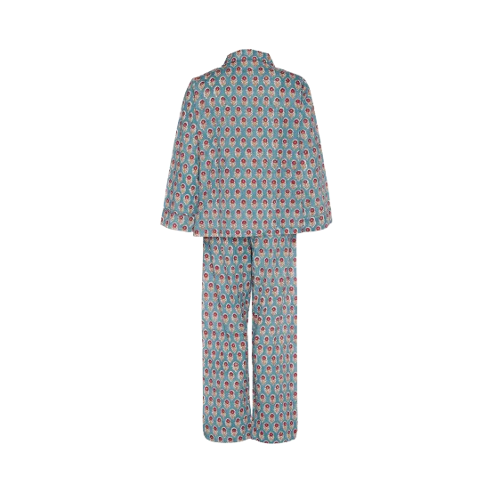 Sissel Edelbo, Nuit Pyjamas Set, Dusty Blue-Sissel Edelbo-Minlillebutik.dk