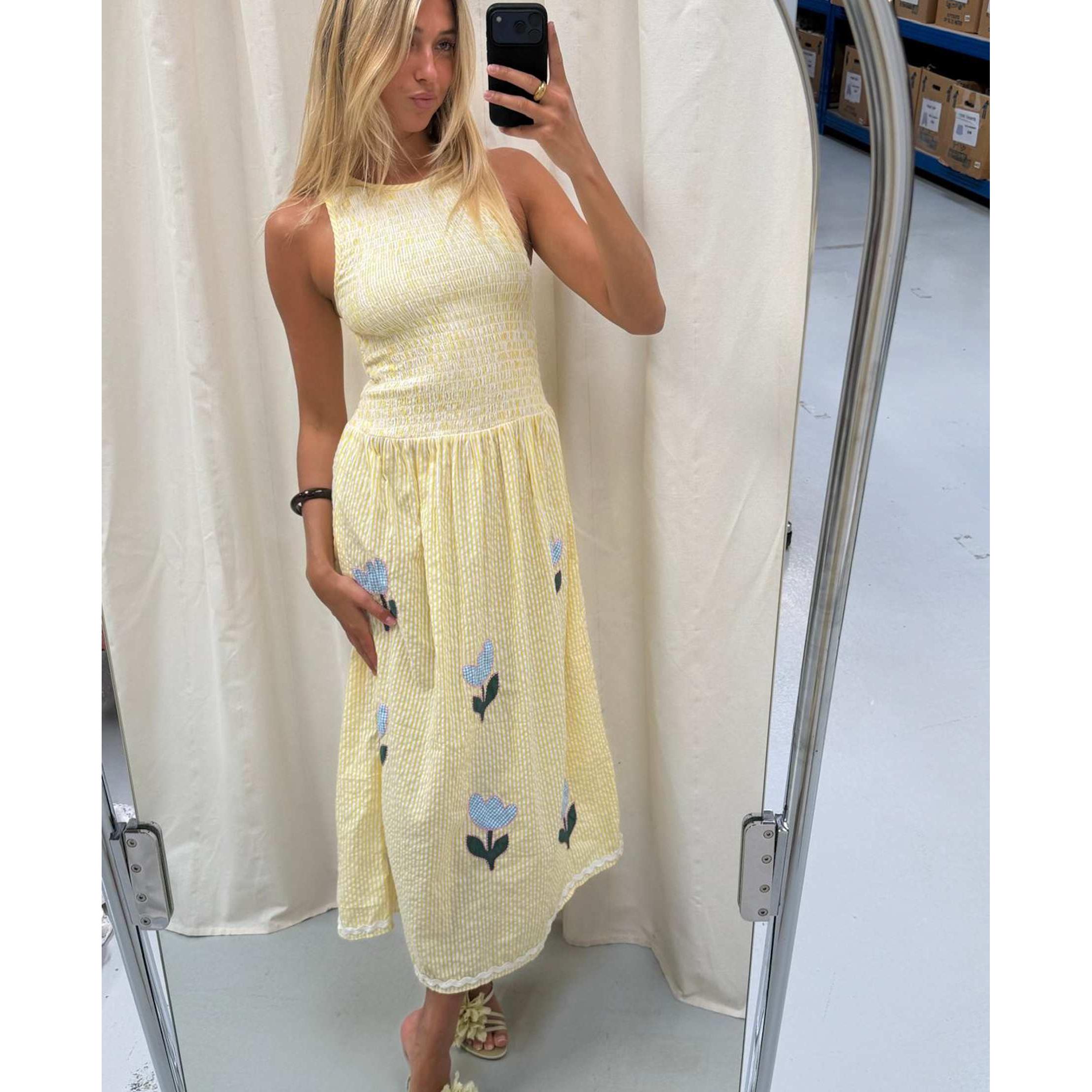 Sissel Edelbo, Svea Dress, Yellow Stripes