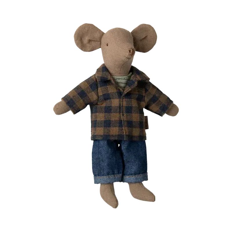 Maileg, Far Mus, Lysebrun 17-5303-00-Maileg-Minlillebutik.dk