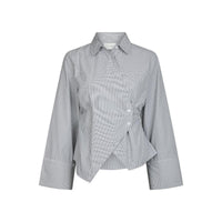 Neo Noir, Fenli Striped Shirt, Grey-Neo Noir-Minlillebutik.dk