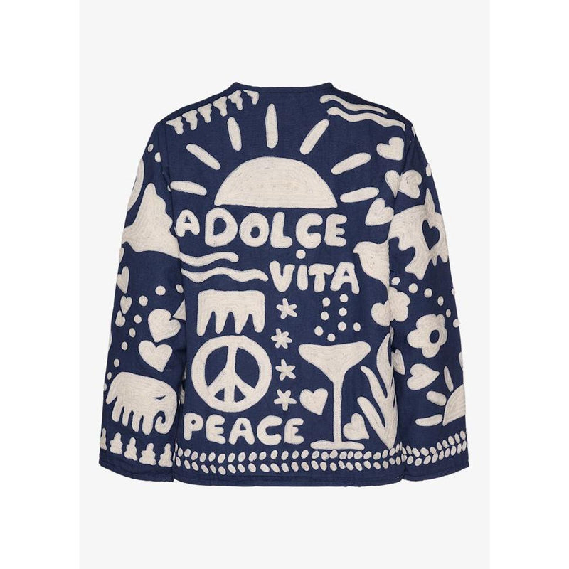 Sissel Edelbo, Maggie Jacket, Navy Peace-Sissel Edelbo-Minlillebutik.dk