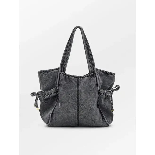 Beck Söndergaard, Washed Denima Laurel Bag, Stonewash Grey-Beck Søndergaard-Minlillebutik.dk