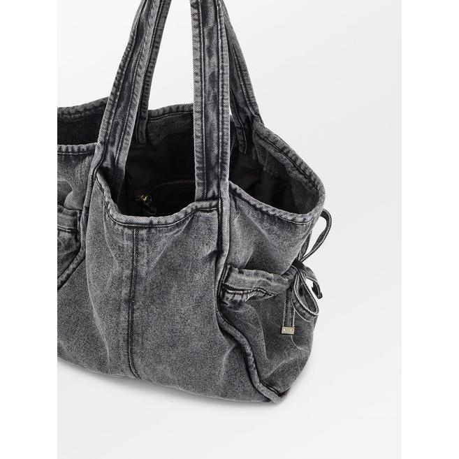 Beck Söndergaard, Washed Denima Laurel Bag, Stonewash Grey-Beck Søndergaard-Minlillebutik.dk