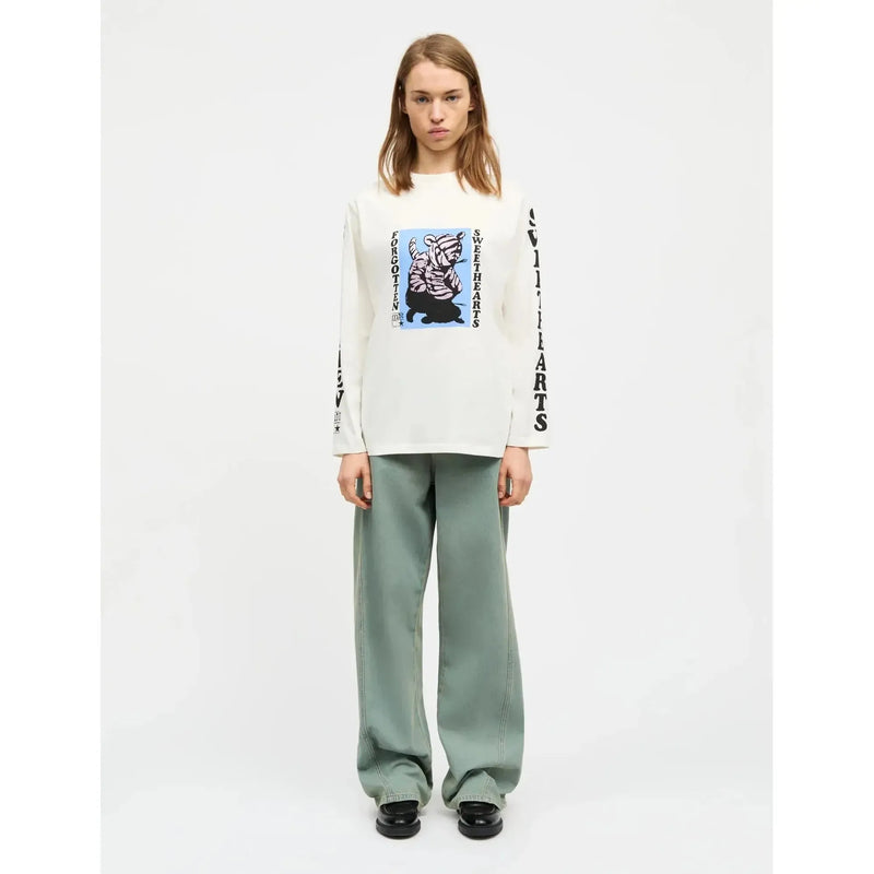 Mads Nørgaard, Cotton Jersey Jerry Tee LS, Snow white-Mads Nørgaard - Dame-Minlillebutik.dk