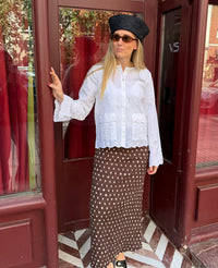 Sissel Edelbo, Lady Skirt, Organic Cotton, Brown Dot