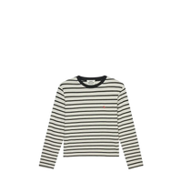 Mads Nørgaard, Pablo Maggie Tee LS, Vanilla Ice/Black-Mads Nørgaard - Dame-Minlillebutik.dk