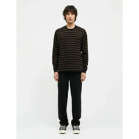 Mads Nørgaard, Cotton Jersey Stripe Frode Tee LS, Black/Demitasse-Mads Nørgaard - Herre-Minlillebutik.dk