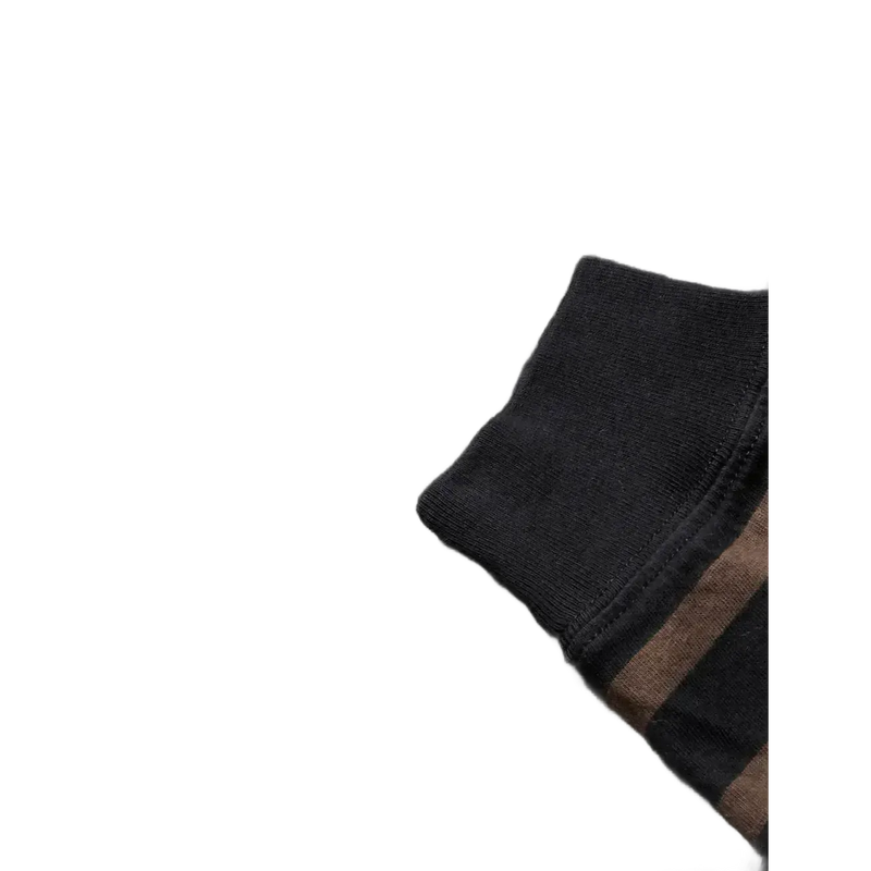 Mads Nørgaard, Cotton Jersey Stripe Frode Tee LS, Black/Demitasse-Mads Nørgaard - Herre-Minlillebutik.dk