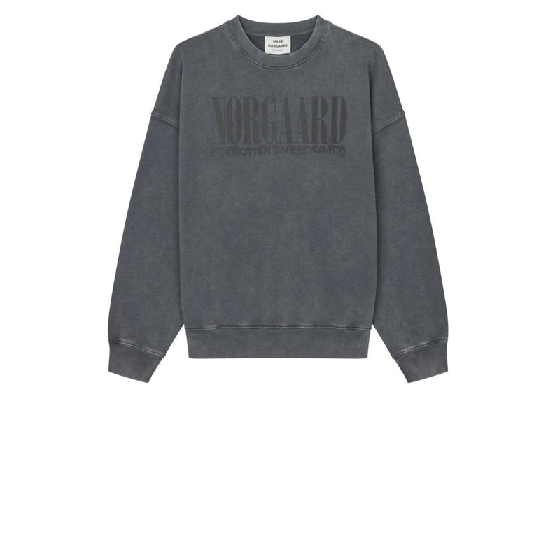 Mads Nørgaard, Compact Cotton Atli Sweatshirt, Washed Black-Mads Nørgaard - Dame-Minlillebutik.dk