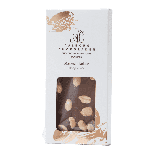 Aalborg Chokoladen, Peanuts Mælke Pladechokolade 30106-Delikatesse-Minlillebutik.dk