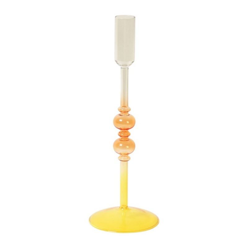 Au Maison, Lysestage, Glas, Gul/ingefær/grøn-Au Maison-Minlillebutik.dk