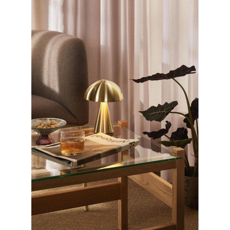 Hübsch, Lampe, Mush, Guld-Hübsch-Minlillebutik.dk