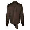 Neo Noir, Naja Satin Shirt, Dark Brown-Neo Noir-Minlillebutik.dk
