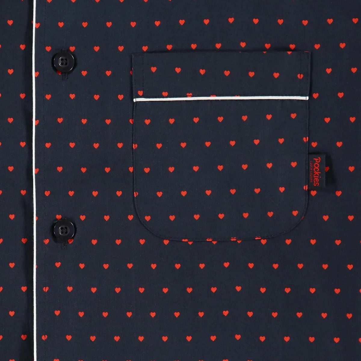 Pockies, Navy Luv Pyjamas Shirt, Navy-Pockies-Minlillebutik.dk
