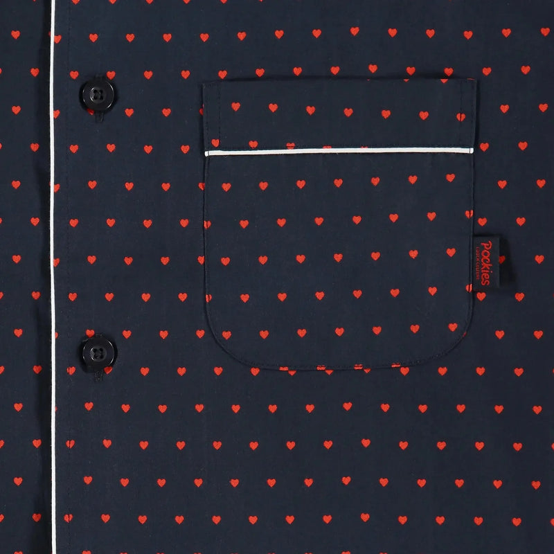 Pockies, Navy Luv Pyjamas Shirt, Navy-Pockies-Minlillebutik.dk