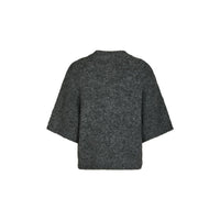 Neo Noir, Benuta Fluffy Knit Cardigan, Antracit Melange-Neo Noir-Minlillebutik.dk