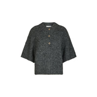 Neo Noir, Benuta Fluffy Knit Cardigan, Antracit Melange-Neo Noir-Minlillebutik.dk