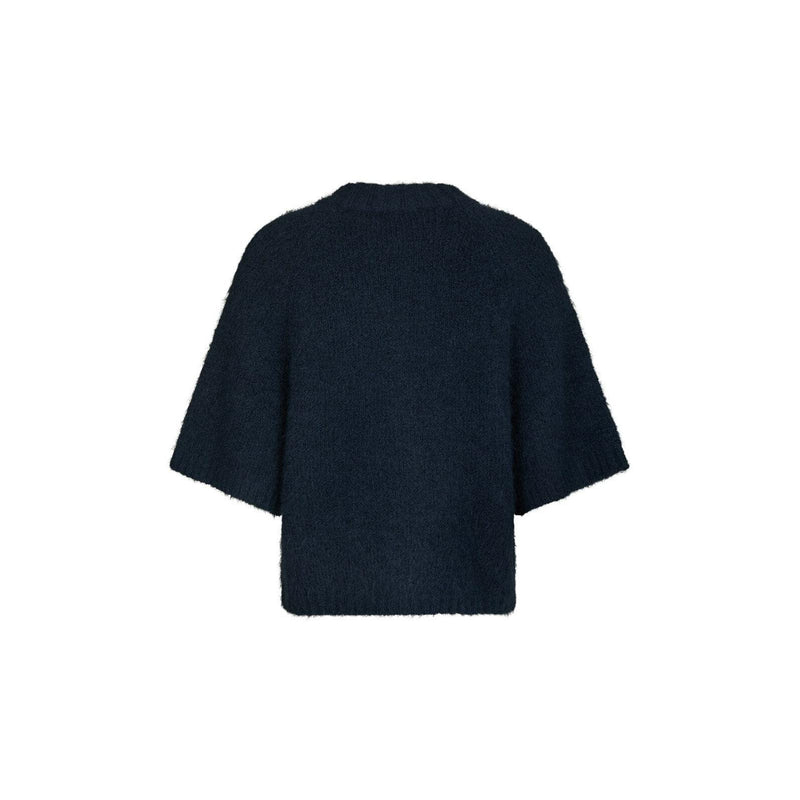 Neo Noir, Benuta Fluffy Knit Cardigan, Navy-Neo Noir-Minlillebutik.dk