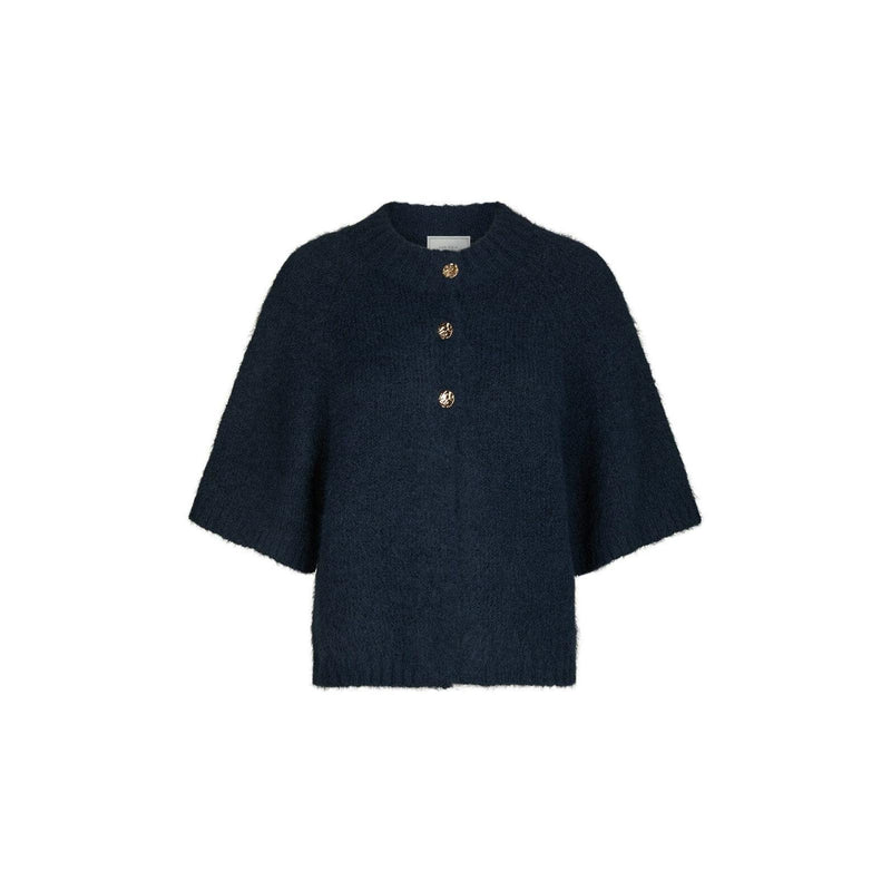 Neo Noir, Benuta Fluffy Knit Cardigan, Navy-Neo Noir-Minlillebutik.dk