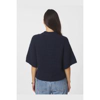 Neo Noir, Benuta Fluffy Knit Cardigan, Navy-Neo Noir-Minlillebutik.dk