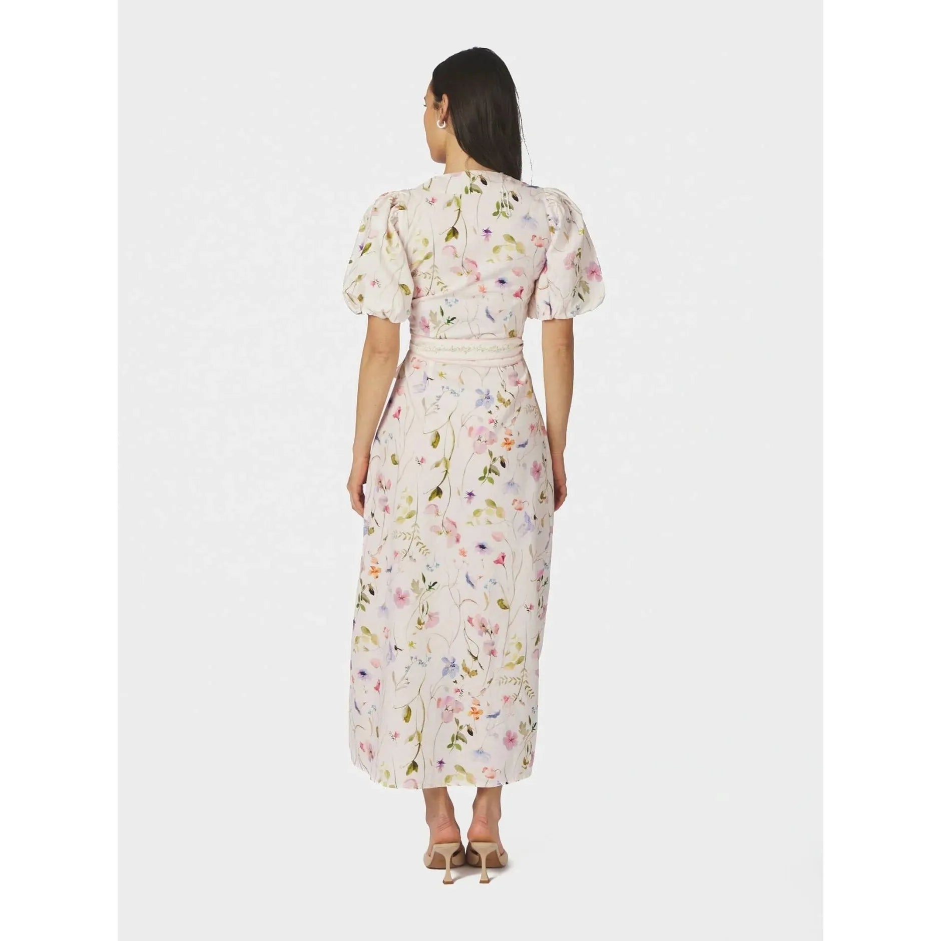 Neo Noir, Clarine Flower Dress, Off White