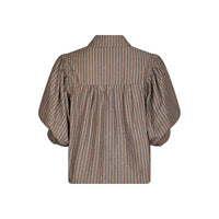 Neo Noir, Etta Soft Stripe Stone Shirt, Brown-Neo Noir-Minlillebutik.dk