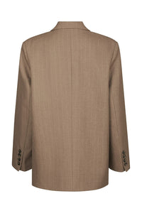 Neo Noir, Gaby Pinstripe Blazer, Taupe