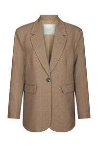 Neo Noir, Gaby Pinstripe Blazer, Taupe