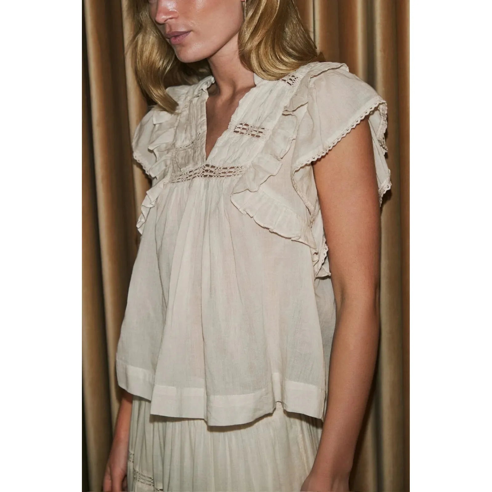 Neo Noir, Jayla S Voile Top, Ivory