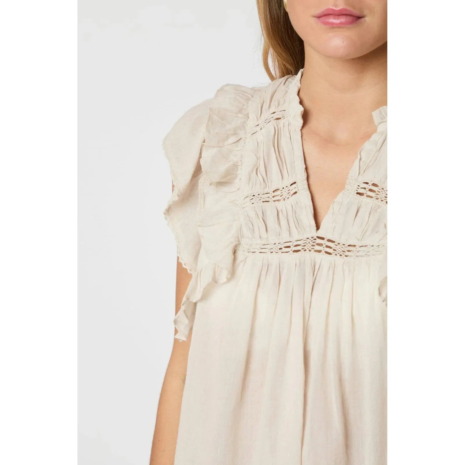 Neo Noir, Jayla S Voile Top, Ivory