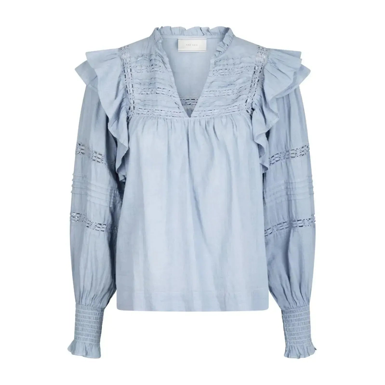 Neo Noir, Mauri S Voile Blouse, Light Blue-Neo Noir-Minlillebutik.dk