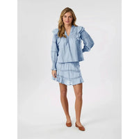 Neo Noir, Mauri S Voile Blouse, Light Blue-Neo Noir-Minlillebutik.dk