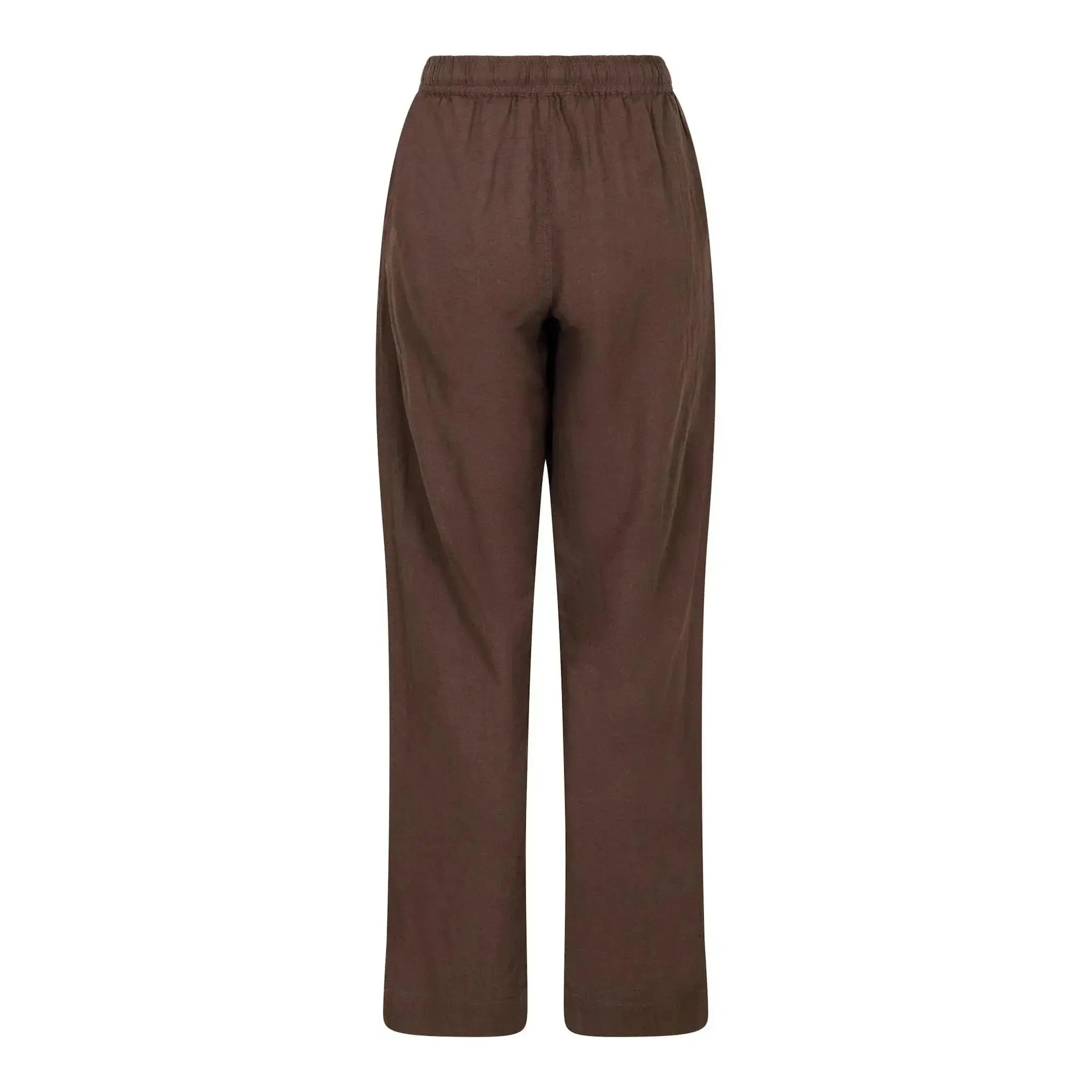 Neo Noir, Sonar Linen Pants, Dark Brown-Neo Noir-Minlillebutik.dk