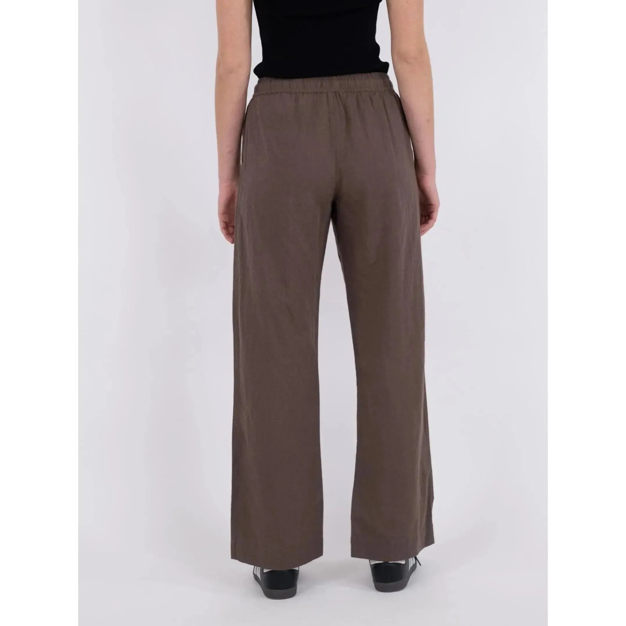 Neo Noir, Sonar Linen Pants, Dark Brown-Neo Noir-Minlillebutik.dk