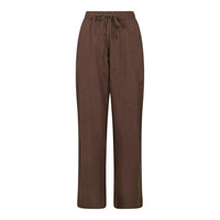 Neo Noir, Sonar Linen Pants, Dark Brown-Neo Noir-Minlillebutik.dk