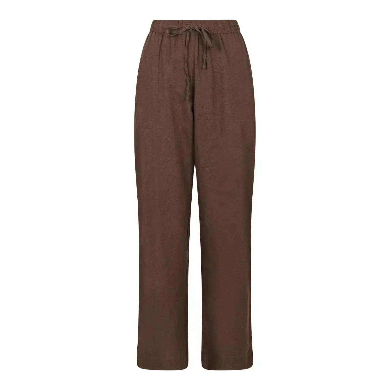 Neo Noir, Sonar Linen Pants, Dark Brown-Neo Noir-Minlillebutik.dk