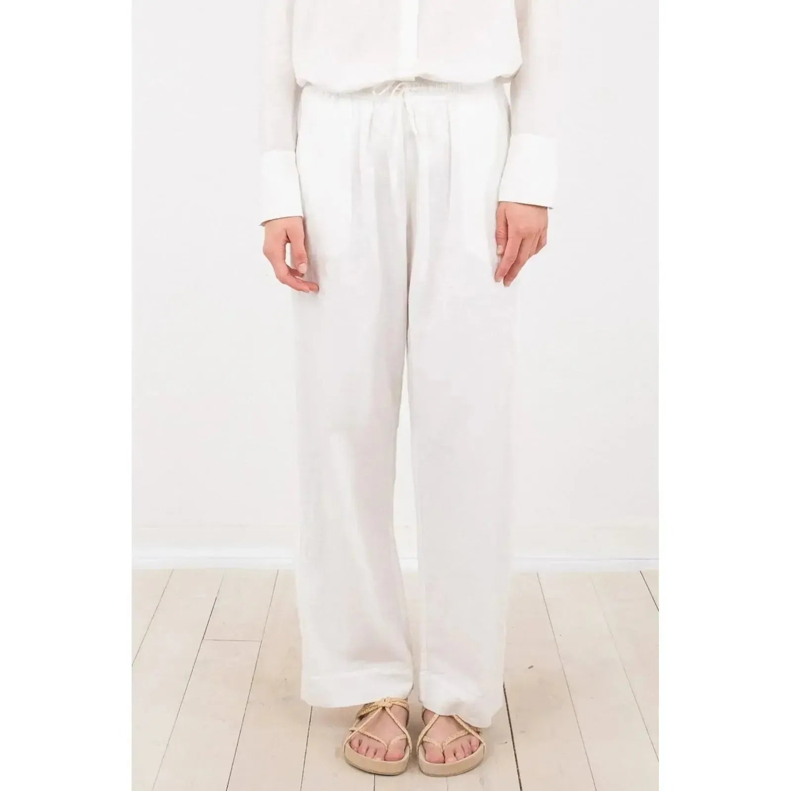 Neo Noir, Sonar Linen Pants, White-Neo Noir-Minlillebutik.dk