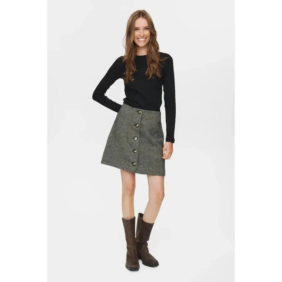 Nümph, Nuavey Mini Skirt, Caviar-Nümph-Minlillebutik.dk