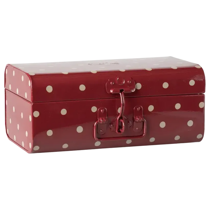 Maileg, Opbevaringskuffert, Lille, Rød m/prikker 19-4531-00-Maileg-Minlillebutik.dk